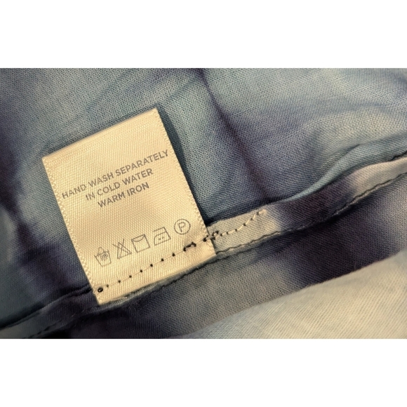 Roller Rabbit 100% Cotton Tie Dye Scarf Tissue Hem Dress One Size - Picture 5 of 7